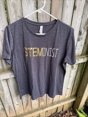 Steminist T-shirt Etsy custom feminist STEM L